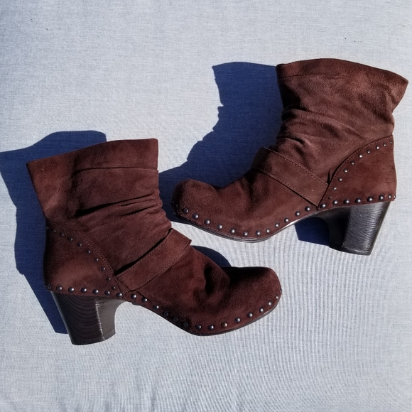 Dansko Nikita Brown Leather upper Slouch Ankle Boots EU size 39 - Picture 4 of 16